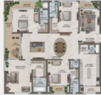 MSN Neopolis 3 BHK Apartment Type 2 floor plan by MSN Realty located at Neopolis, close to Neopolis circle, Hyderabad Telangana